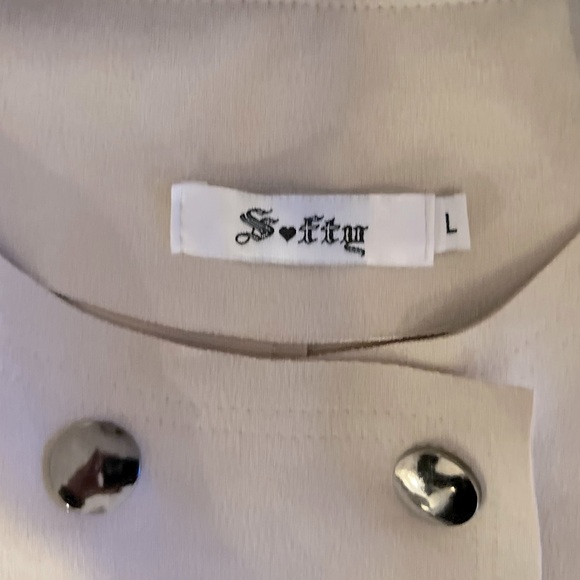 ⭐️SOFY⭐️BEIGE CONVERTIBLE/3 STYLES IN 1 FAUX SUEDE VEST/TRENCH COAT - Picture 11 of 16